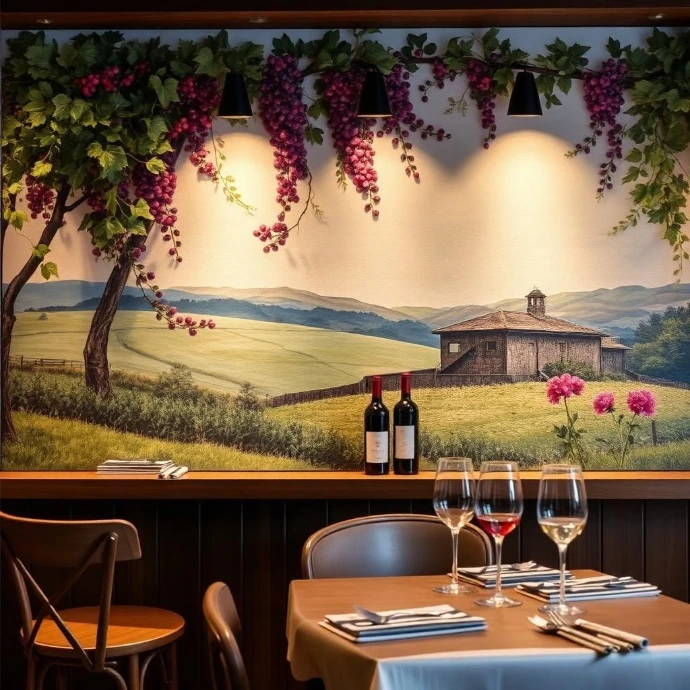 Fresque murale restaurant