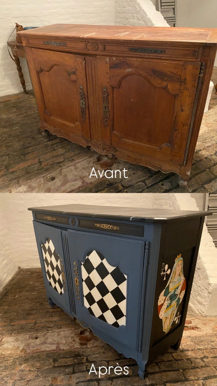 Meuble peint Claire Trescarte